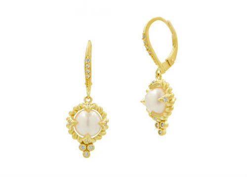 Freida Rothman Pearl Earrings