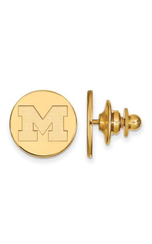 The Collegiate Collection University of Michigan 14K Yellow Gold Circle Disc Block M Tie Tack/Lapel Pin