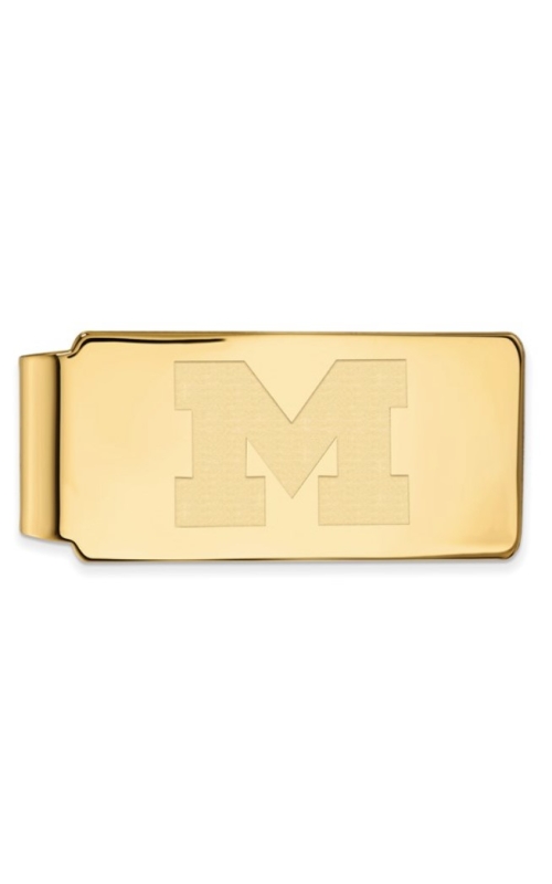 The Collegiate Collection University of Michigan 14k Yellow Gold Block Letter M Money Clip