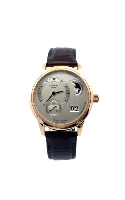 GLASHUTTE PANOMATIC LUNAR 18K YELLOW GOLD WATCH 90.02.01.01.04